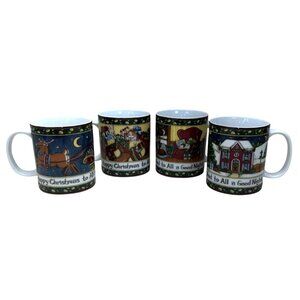 4 Portmeirion Studio Christmas Susan Winget A Christmas Story Mugs